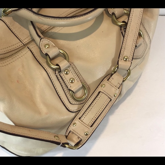 COACH ASHLEY IVORY LEATHER SATCHEL HANDBAG - Picture 14 of 16